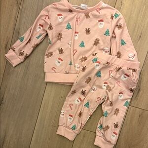 Festive Pink Kids Pajamas